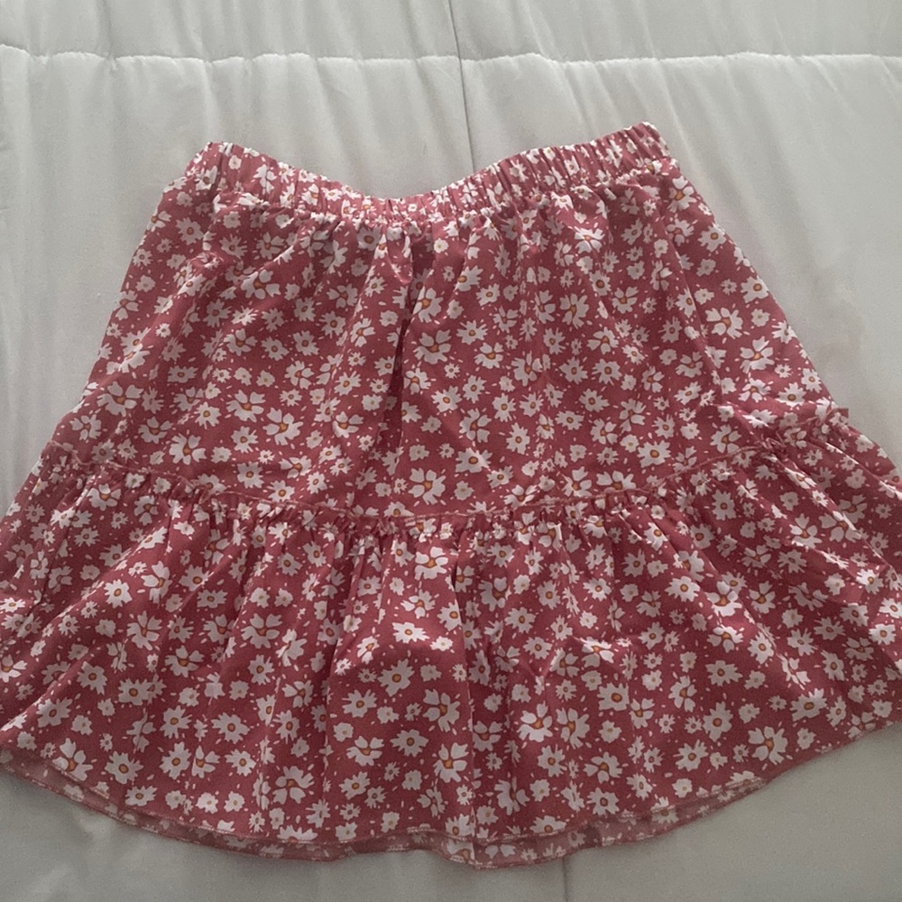Floral Print Ruffle Skirt 💗